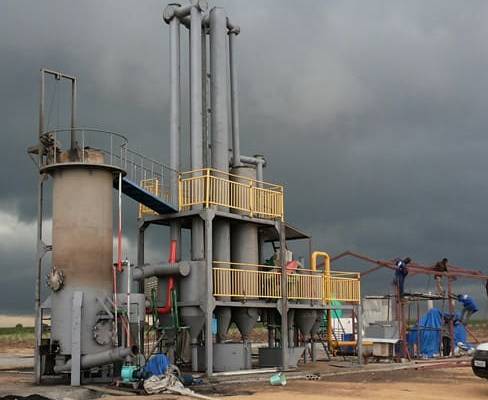 Chemical process plant using 316L and 904L pipe